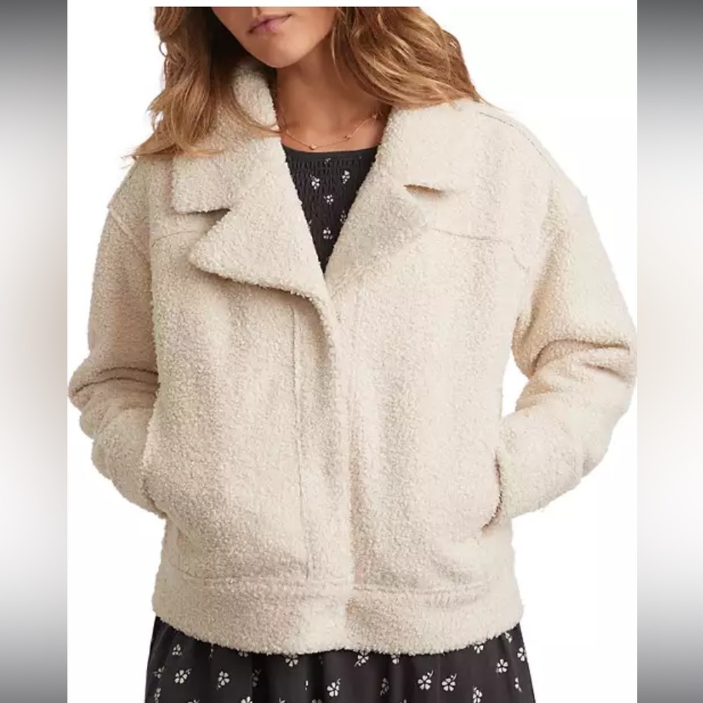 Marine Layer Quebec Sherpa Jacket, Antique White, new with tags, size small - Picture 5 of 10